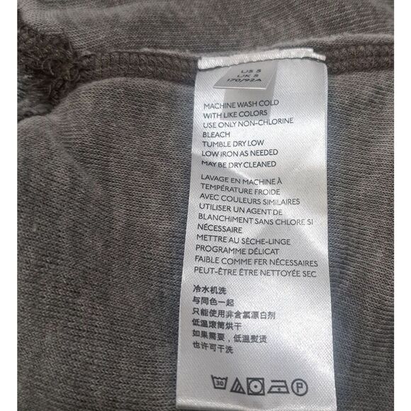 Free People Movement Womens Small Meadowbrook Taupe Burnout SOFT CROP Hoodie Top - Picture 8 of 9